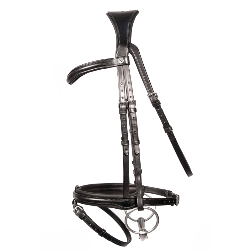 Henry James Comfort Flash Bridle - Black-1